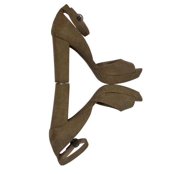 Sun + Stone Faux Suede Platform High Heel Sandals Women’s 9.5 Tan - Picture 9 of 15